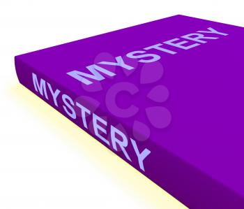 Mystery Book Showing Fiction Genre Or Puzzle To Solve