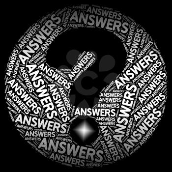 Answers Question Mark Indicating Faqs Problem And Puzzled