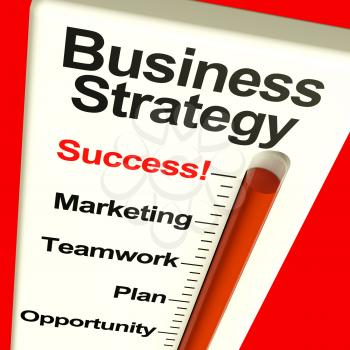 Business Strategy Success Showing Vision And High Motivation