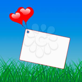 Heart Balloons On Note Meaning Affection And Passion