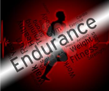 Endurance Word Meaning Working Out And Athletic 
