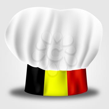 Belgium Chef Indicating Cooking In Kitchen And Chefs Whites