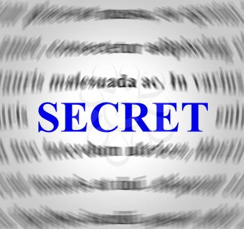 Secret Definition Showing Meaning Means And Hidden