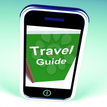 Travel Guide Phone Representing Advice on Traveling