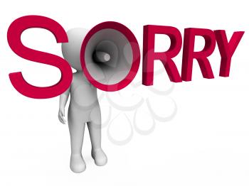 Sorry Hailer Showing Apology Apologize And Regret