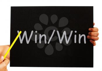Win Win Blackboard Meaning Outcome Benefiting Both Sides