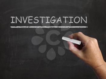 Investigation Blackboard Meaning Inspect Analyse And Find Out