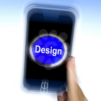 Design On Mobile Phone Showing Creative Artistic Designing