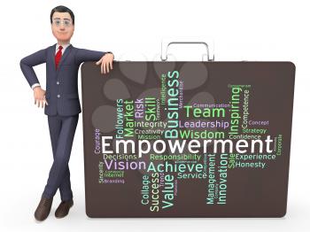 Empowerment Words Representing Boost Inspiration And Wordcloud 