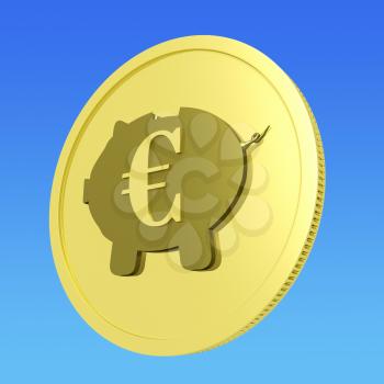 Euro Piggy Coin Shows European Banking Status And Business