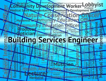 Building Services Engineer Indicating Help Desk And Home