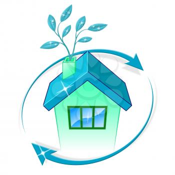 House Eco Meaning Go Green And Houses