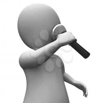 Singer Singing Showing Music Songs Or Karaoke Talent Concert
