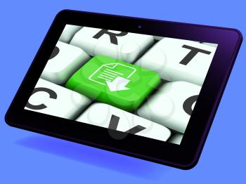 Download File Key Tablet Showing Downloaded Software Or Data