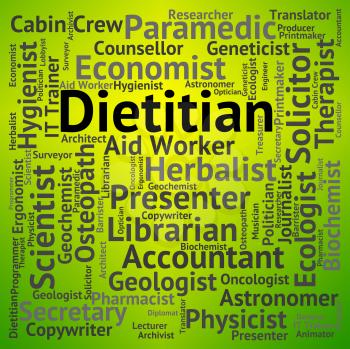 Dietitian Job Representing Hiring Advising And Trainer