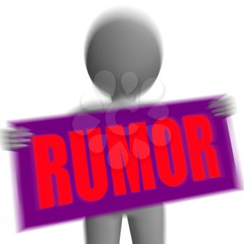 Rumor Sign Character Displaying Secretly Whispering Or Mysterious Chatting
