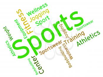 Sports Word Meaning Working Out And Training 