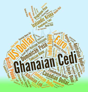 Ghanaian Cedi Representing Forex Trading And Ghs 