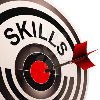 Skills Target Showing Abilities Competence Learning, Education And Training