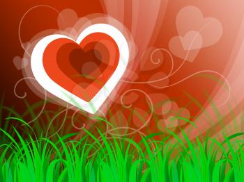Hearts Background Meaning Beautiful Landscape Or Loving Nature
