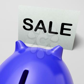 Sale Piggy Bank Meaning Bargain Promo Or Clearance