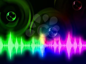 Sound Wave Background Meaning Music Volume Or Amplifier
