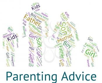 Parenting Advice Indicating Mother And Baby And Mother And Child