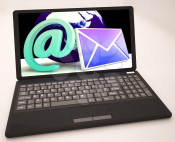 Email Sign On Laptop Shows Online Mailing And Communication