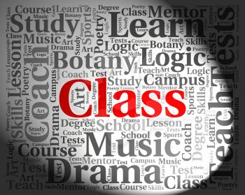 Class Word Indicating Learning Educated And Classes