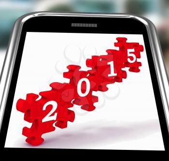 2015 On Smartphone Showing Future Celebrations And Festivities
