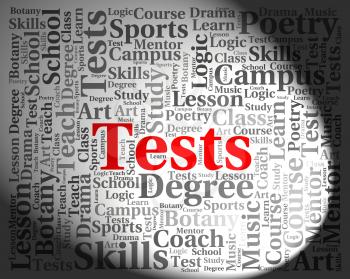 Tests Word Indicating Testing Words And Examinations