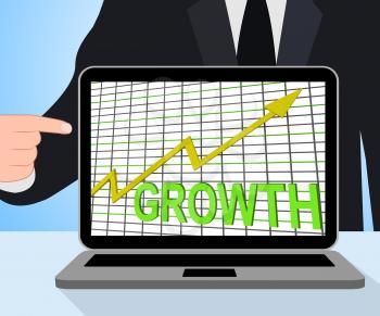 Growth Graph Chart Displaying Increase Sales Profit