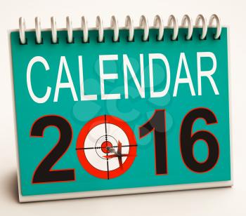2016 Calendar Showing Future Target Business Plan