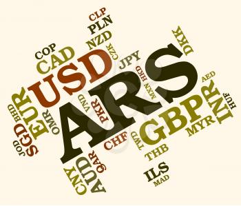 Ars Currency Meaning Argentine Pesos And Wordcloud