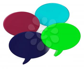 Blank Speech Balloons Showing Copy space For Thought Chat Or Idea