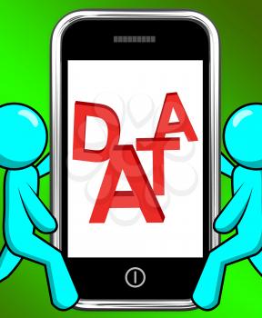 Data On Phone Displaying Facts Information Knowledge