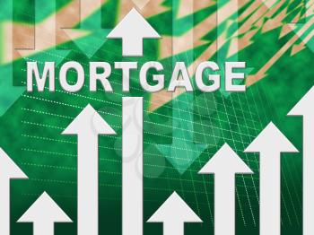 Mortgage Graph Showing Real Estate Home Loan