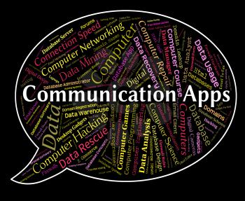 Communication Apps Representing Application Software And Internet