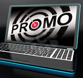 Promo On Laptop Shows Special Promotions And Offers