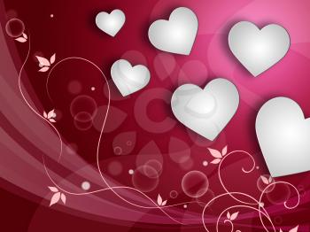 Background Hearts Meaning Valentines Day And Passion