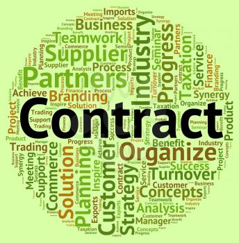 Contract Word Indicating Settlements Commitment And Understanding