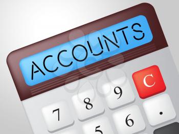 Accounts Calculator Representing Balancing The Books And Paying Taxes