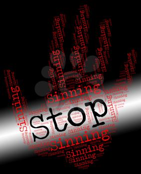 Stop Sinning Meaning Warning Sign And Stops
