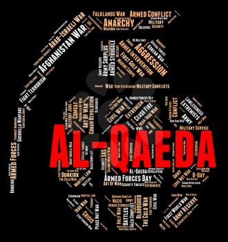 Al-Qaeda Word Representing Anarchy Revolution And Wordcloud