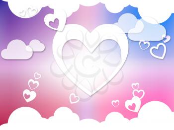 Hearts And Clouds Background Meaning Romantic Dreams And Feelings
