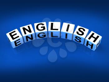 English Blocks Referring to Speaking and Writing Vocabulary from England