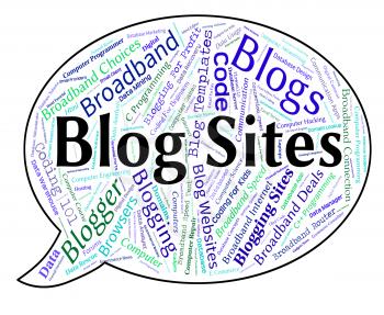 Blog Sites Representing Web Websites And Internet