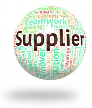 Supplier Word Indicating Supply Distribute And Dealership