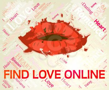 Find Love Online Representing Web Site And Lovers