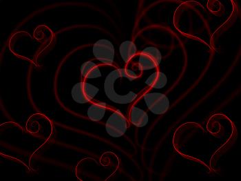 Background Heart Representing Valentines Day And Backdrop